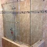 Serenity Shower door with return panel